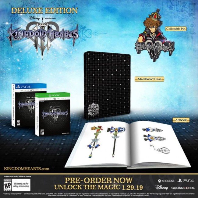 kingdom hearts 3 deluxe edition pre order game bonus